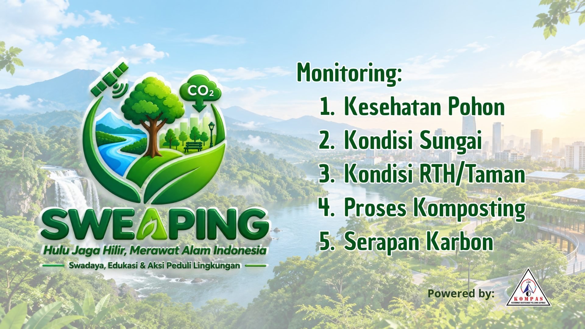 Sweaping - Aplikasi Monitoring Lingkungan (Pohon, Sungai, Taman/RTH, Komposting)